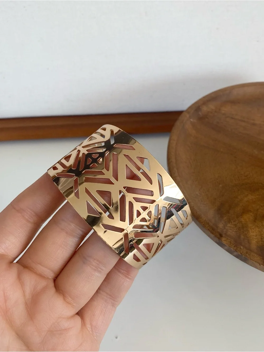 3/$20 Gold Cutout Filigree Metal Cuff Bracelet